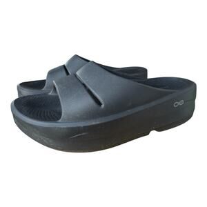 OOFOS OOmega OOahh Thick Recovery Slide Sandal Women Size 9